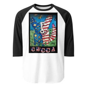 Patriotic 3/4 sleeve raglan shirt - Image 2