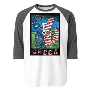 Patriotic 3/4 sleeve raglan shirt - Image 5