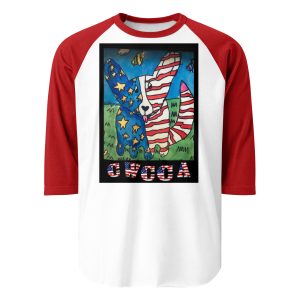 Patriotic 3/4 sleeve raglan shirt - Image 4